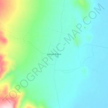 Laguna Blanca topographic map, elevation, terrain