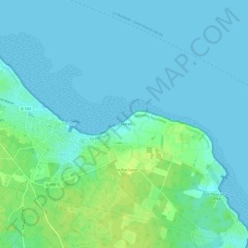 Le Marais topographic map, elevation, terrain