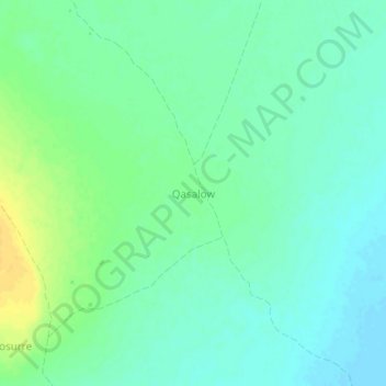 Qasalow topographic map, elevation, terrain