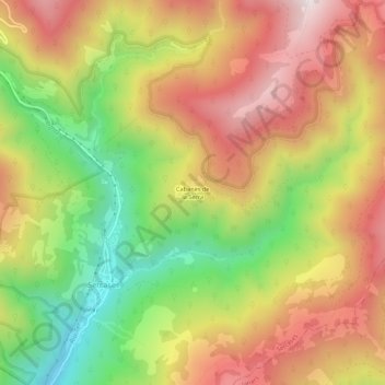 Cabanes de la Serra topographic map, elevation, terrain