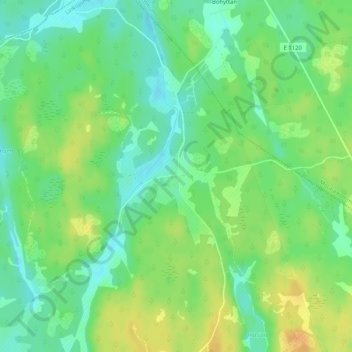 Prästtomta topographic map, elevation, terrain