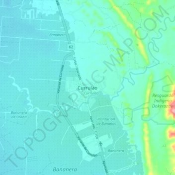 Currulao topographic map, elevation, terrain