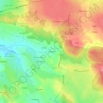 Le Barbier topographic map, elevation, terrain