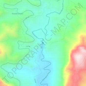 Cachoeira Fecho da Serra topographic map, elevation, terrain