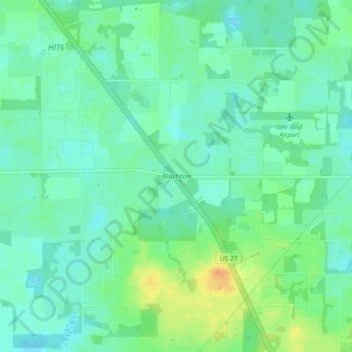 Blitchton topographic map, elevation, terrain