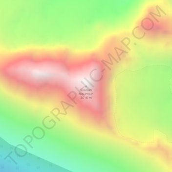 Saurian Mountain topographic map, elevation, terrain