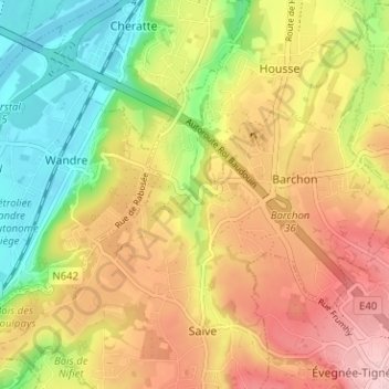 Légipont topographic map, elevation, terrain