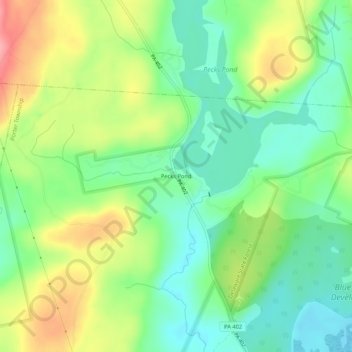 Pecks Pond topographic map, elevation, terrain