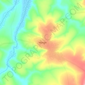 Mungo topographic map, elevation, terrain