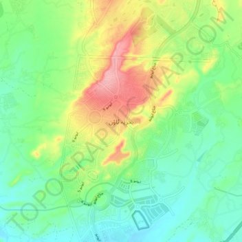 Bahria Town topographic map, elevation, terrain