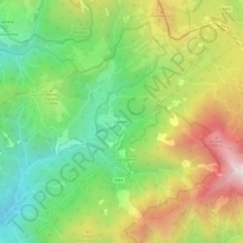 Sassalbo topographic map, elevation, terrain