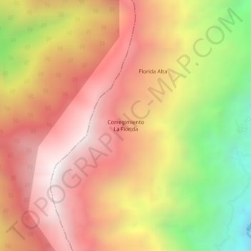 Corregimiento La Florida topographic map, elevation, terrain