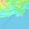 Dikwella topographic map, elevation, terrain