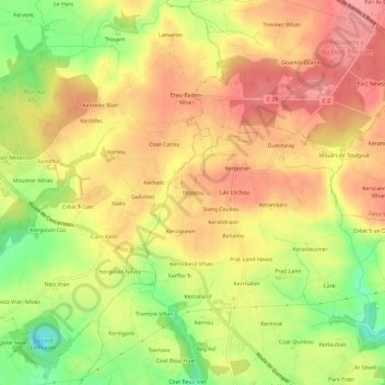 Nigolou topographic map, elevation, terrain