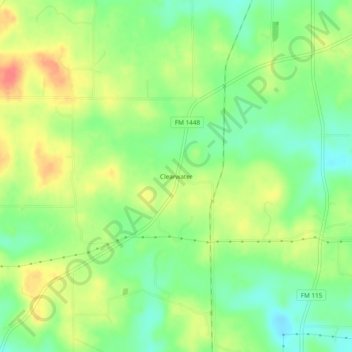 Clearwater topographic map, elevation, terrain