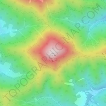 Hoher Trailing topographic map, elevation, terrain