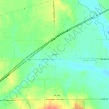 Joppa topographic map, elevation, terrain