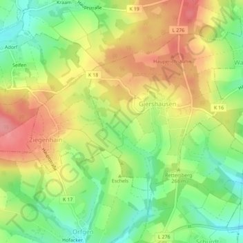 Auf dem Steimel topographic map, elevation, terrain