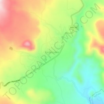 Pedernales topographic map, elevation, terrain
