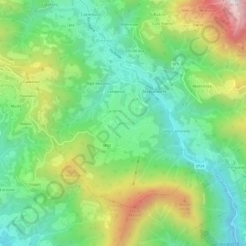Laxolo topographic map, elevation, terrain