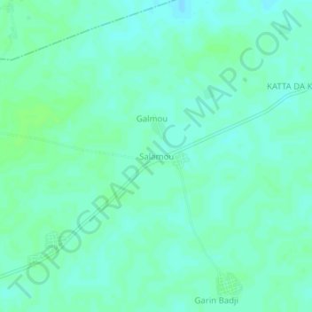 Salamou topographic map, elevation, terrain