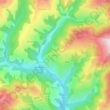Niculești topographic map, elevation, terrain