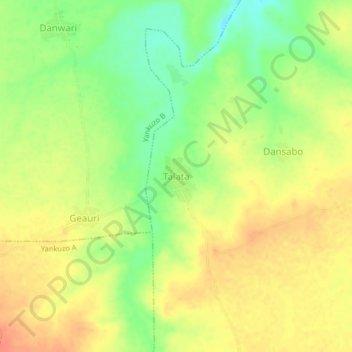 Talata topographic map, elevation, terrain
