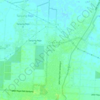 Saentis topographic map, elevation, terrain