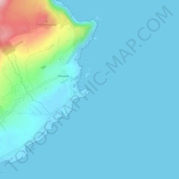Dunagree Point topographic map, elevation, terrain
