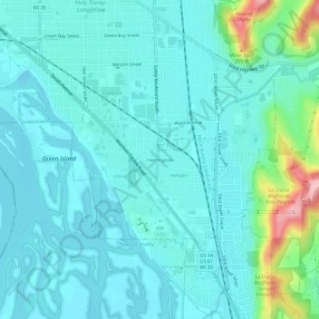Herrington topographic map, elevation, terrain