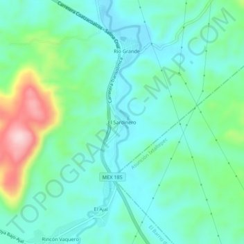El Sardinero topographic map, elevation, terrain