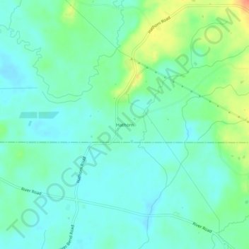 Hathorn topographic map, elevation, terrain