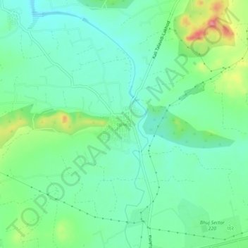 Lakhond topographic map, elevation, terrain