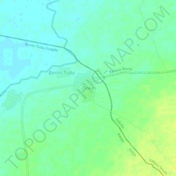 Doke topographic map, elevation, terrain