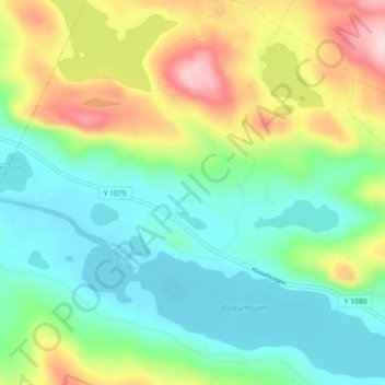 Getingstabodum topographic map, elevation, terrain