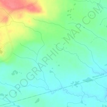 Burin Peninsula topographic map, elevation, terrain