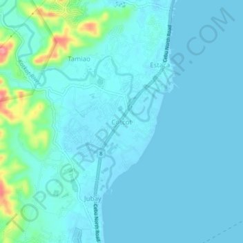 Cotcot topographic map, elevation, terrain