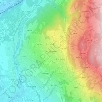 Chez Compagnon topographic map, elevation, terrain