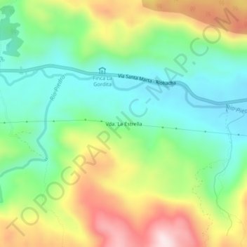 Vda. La Estrella topographic map, elevation, terrain