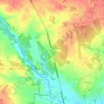 Plovstrup topographic map, elevation, terrain