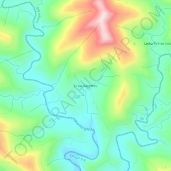Linha Sargento topographic map, elevation, terrain