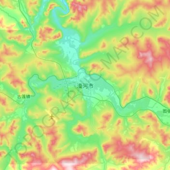 Mohe topographic map, elevation, terrain