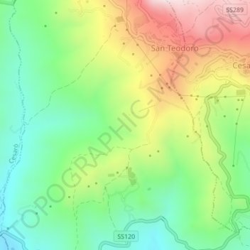 Contrada Giannino topographic map, elevation, terrain