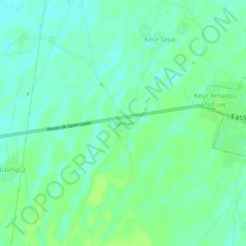 Semel topographic map, elevation, terrain