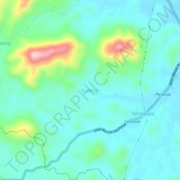 Lulang topographic map, elevation, terrain