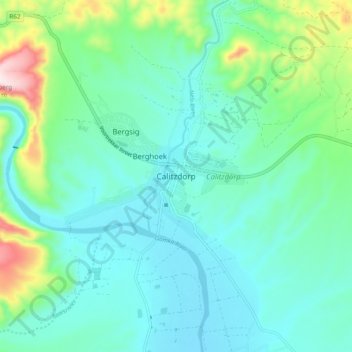 Calitzdorp topographic map, elevation, terrain