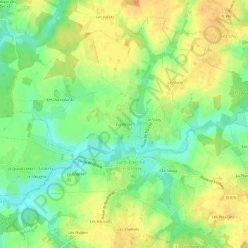 Corberan topographic map, elevation, terrain