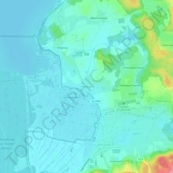 Hirschau topographic map, elevation, terrain