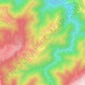 Goașele topographic map, elevation, terrain