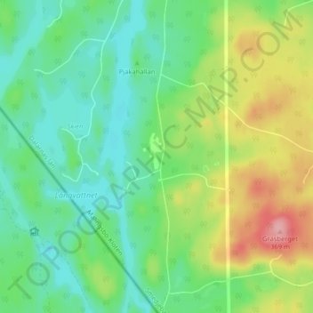 Kurrbyn topographic map, elevation, terrain